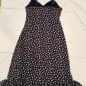 Floral Black and White Dress